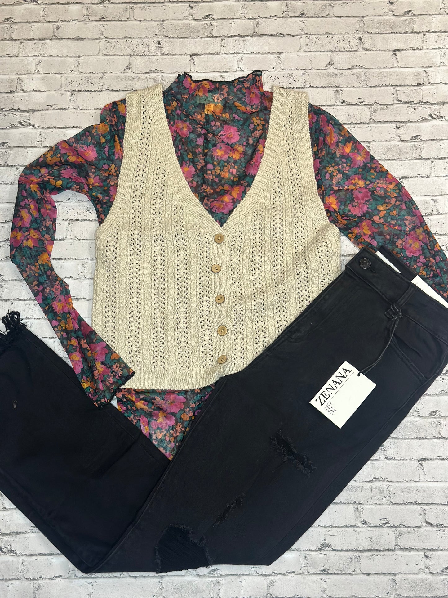 Button down sweater vest