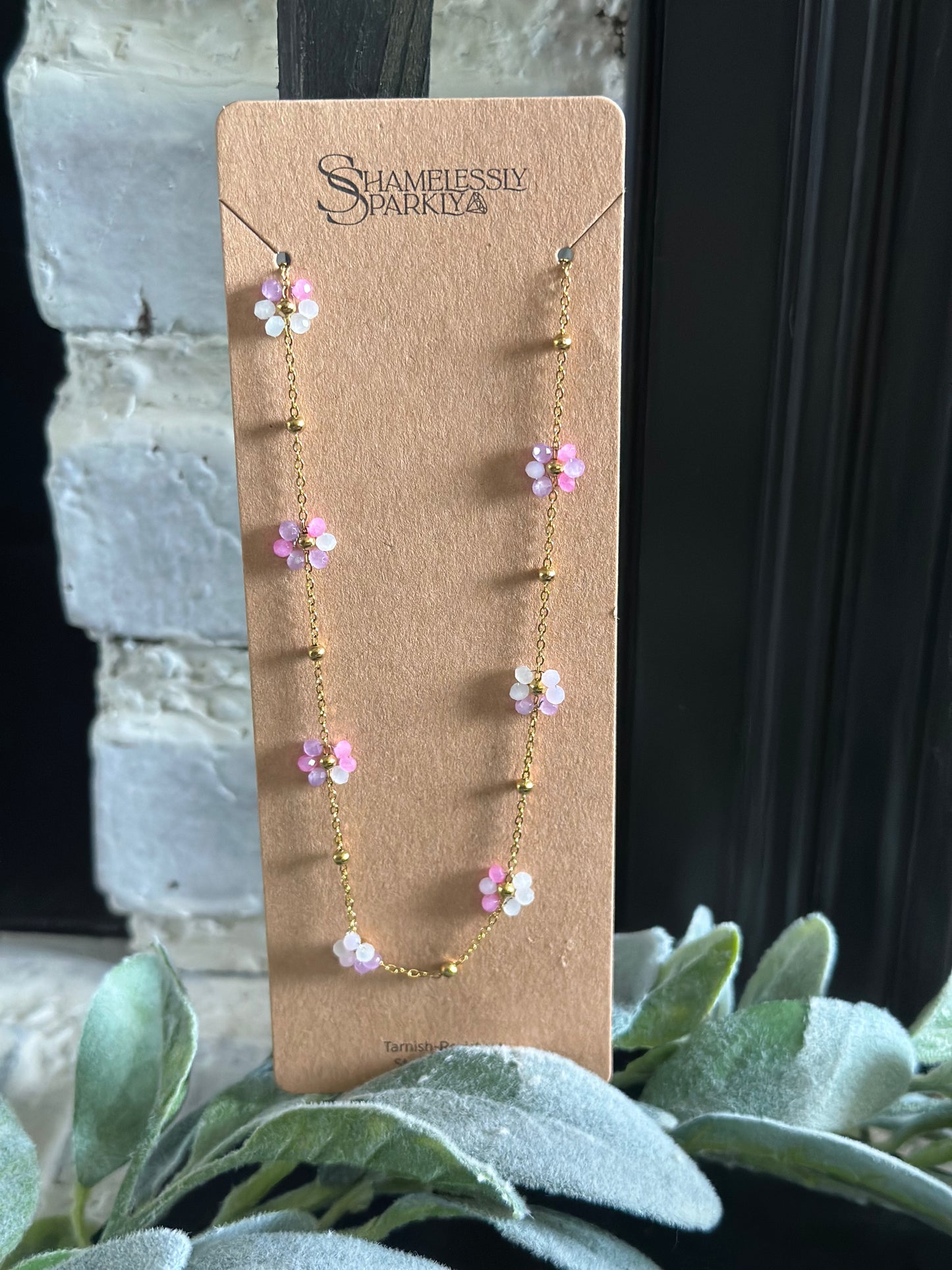 Pink Flower Necklace