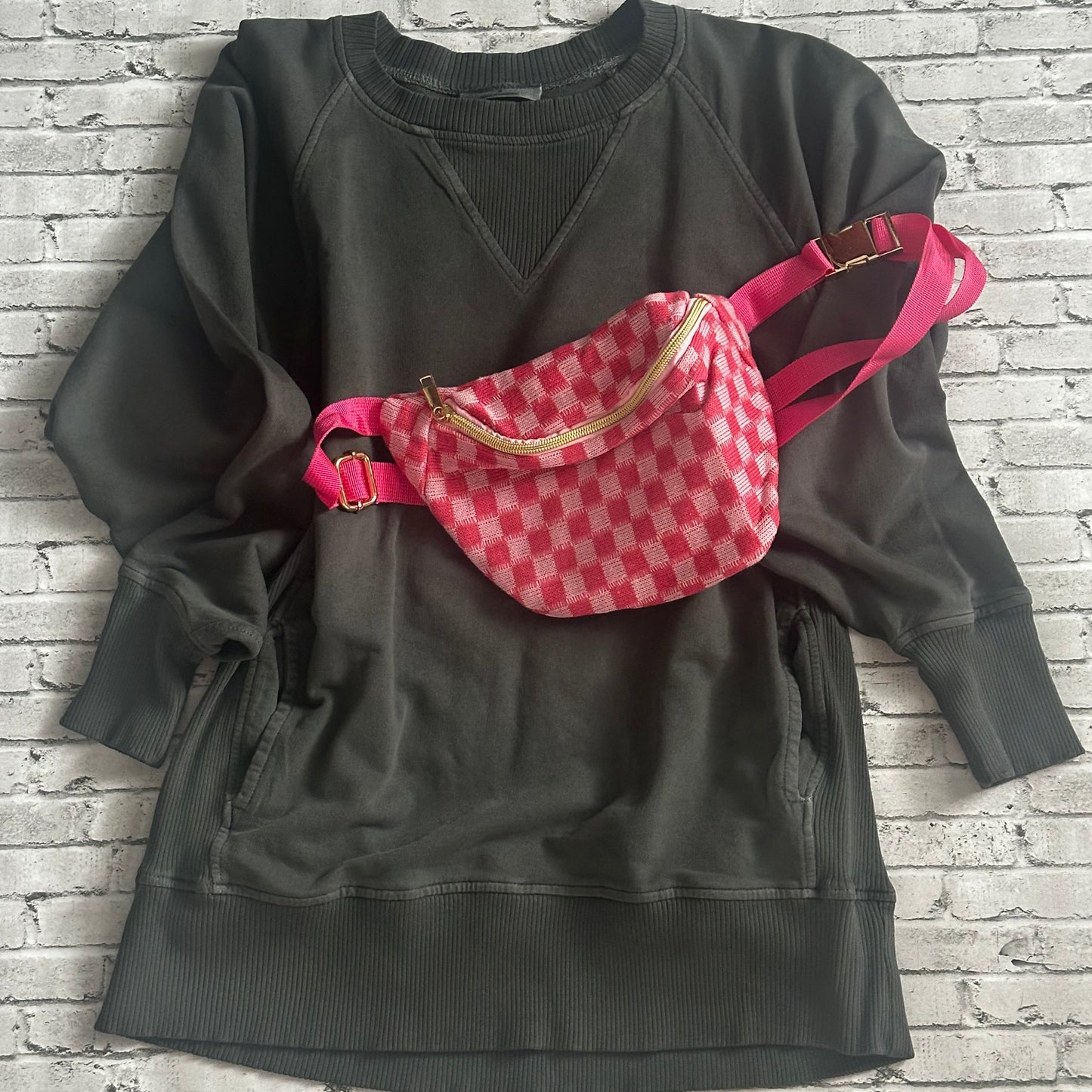 Plus French terry pullover with pockets