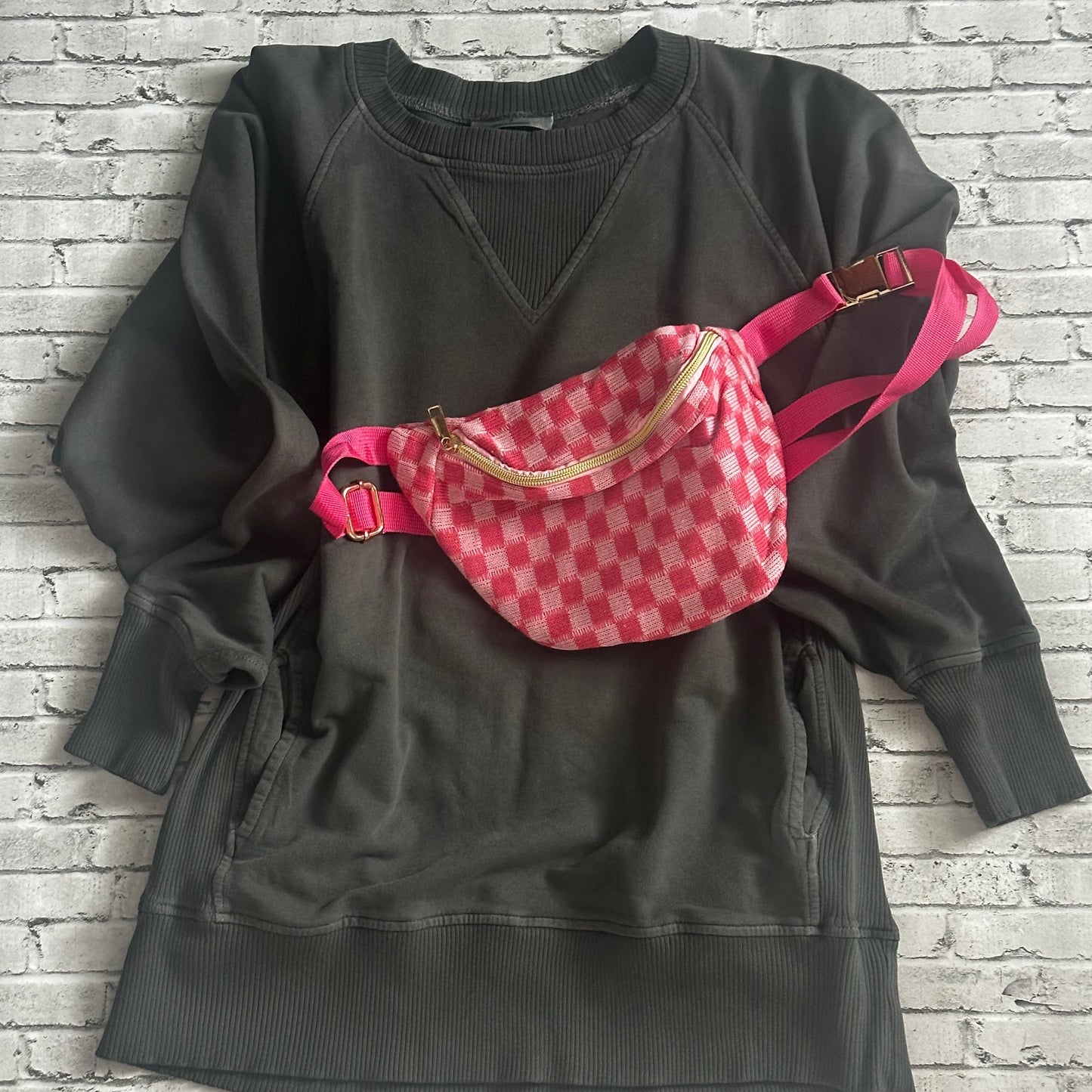 French terry pullover sweatshirt with pockets